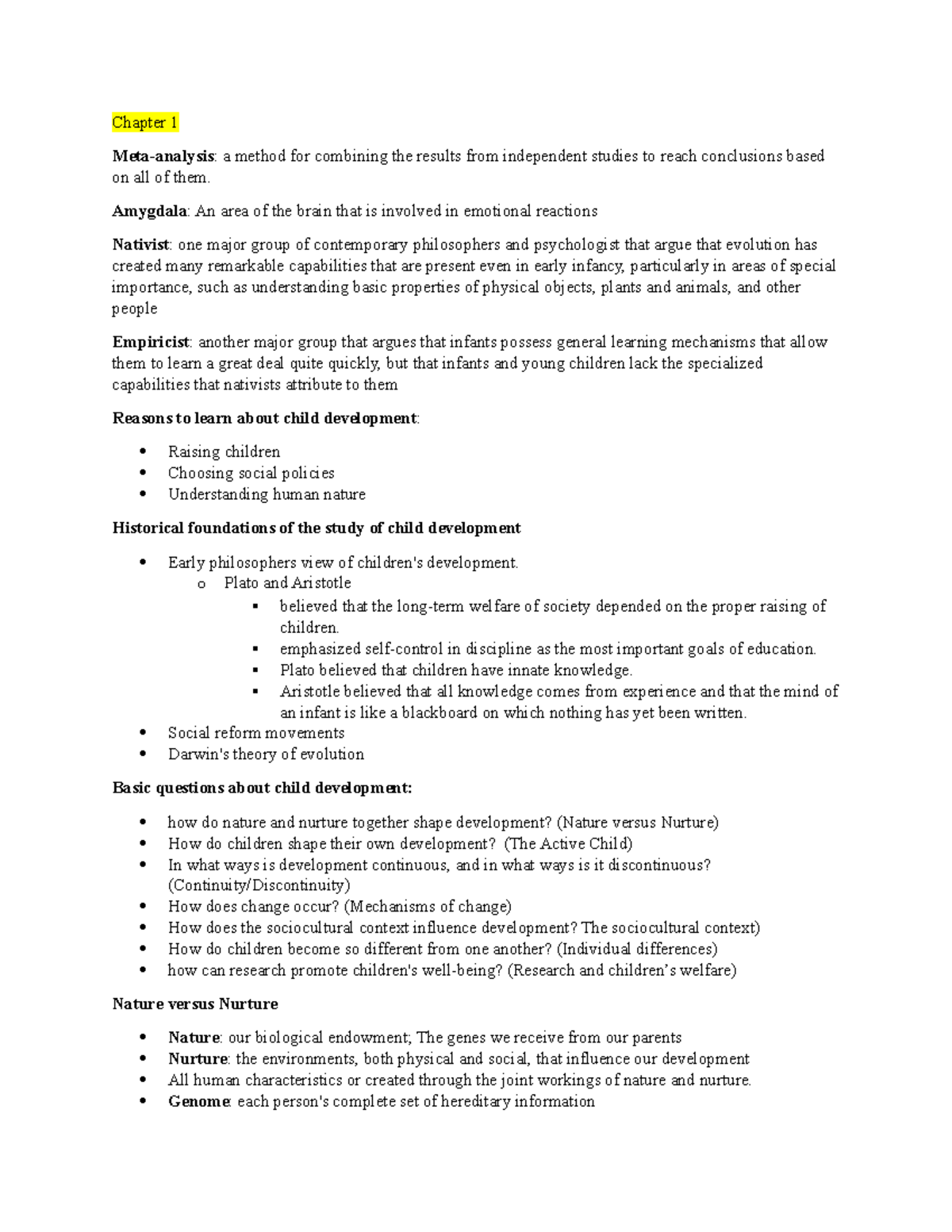 Chapter 1 - notes - PSY 321 - SLU - Studocu