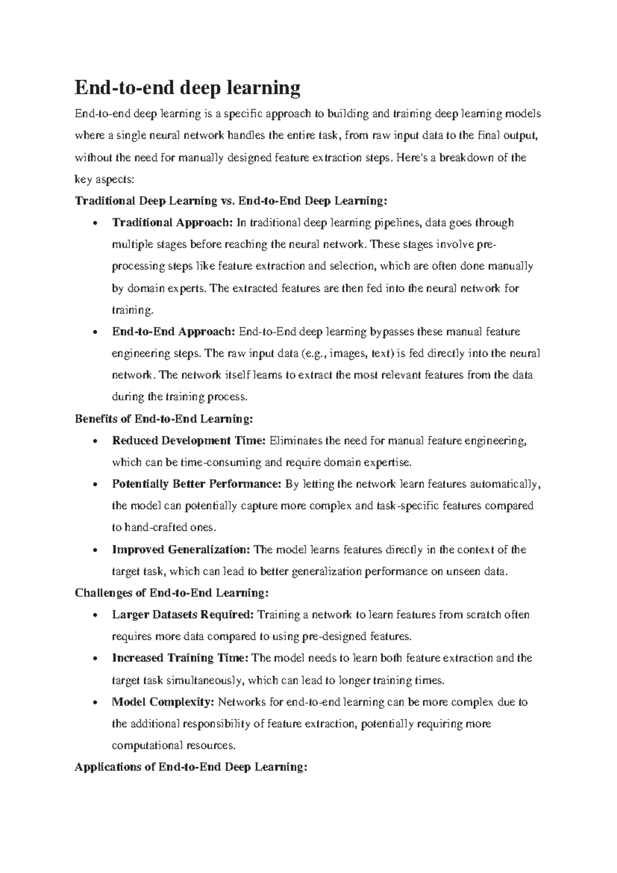 5th ANN - End-to-end deep learning End-to-end deep learning is a ...