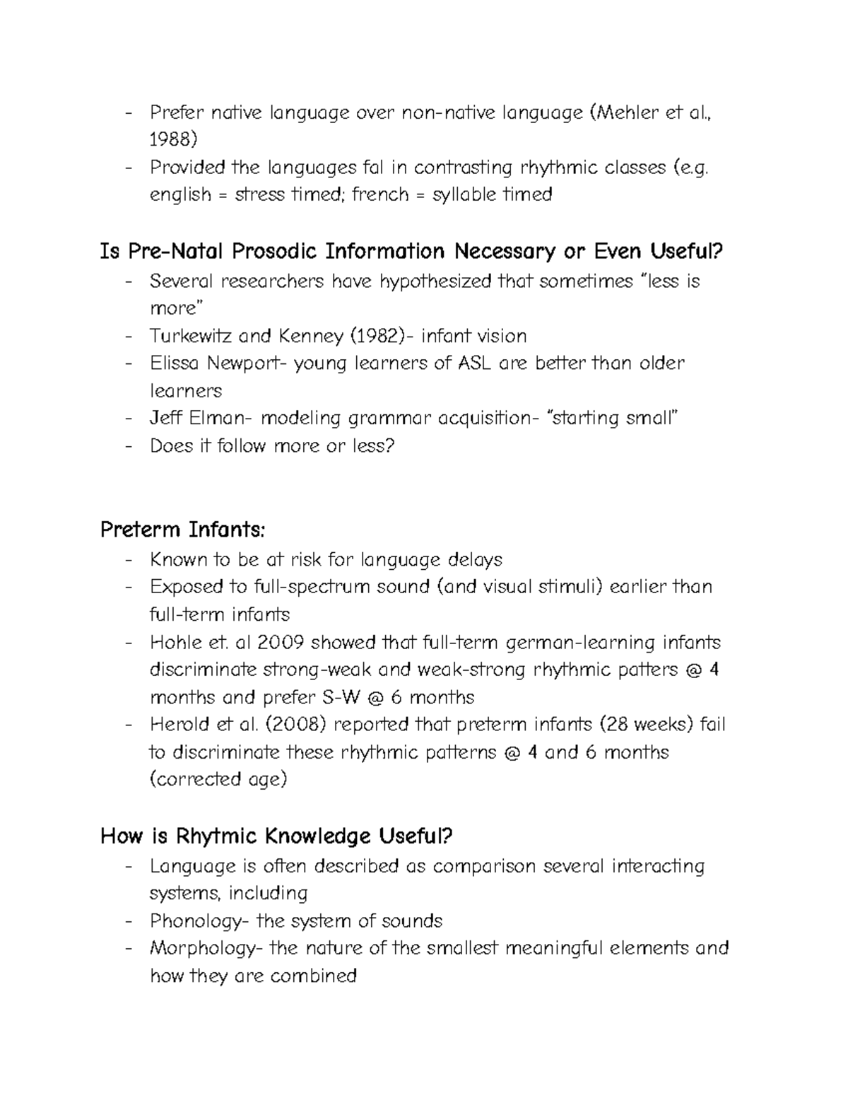 Clps 0800- lecture notes - Prefer native language over non-native ...