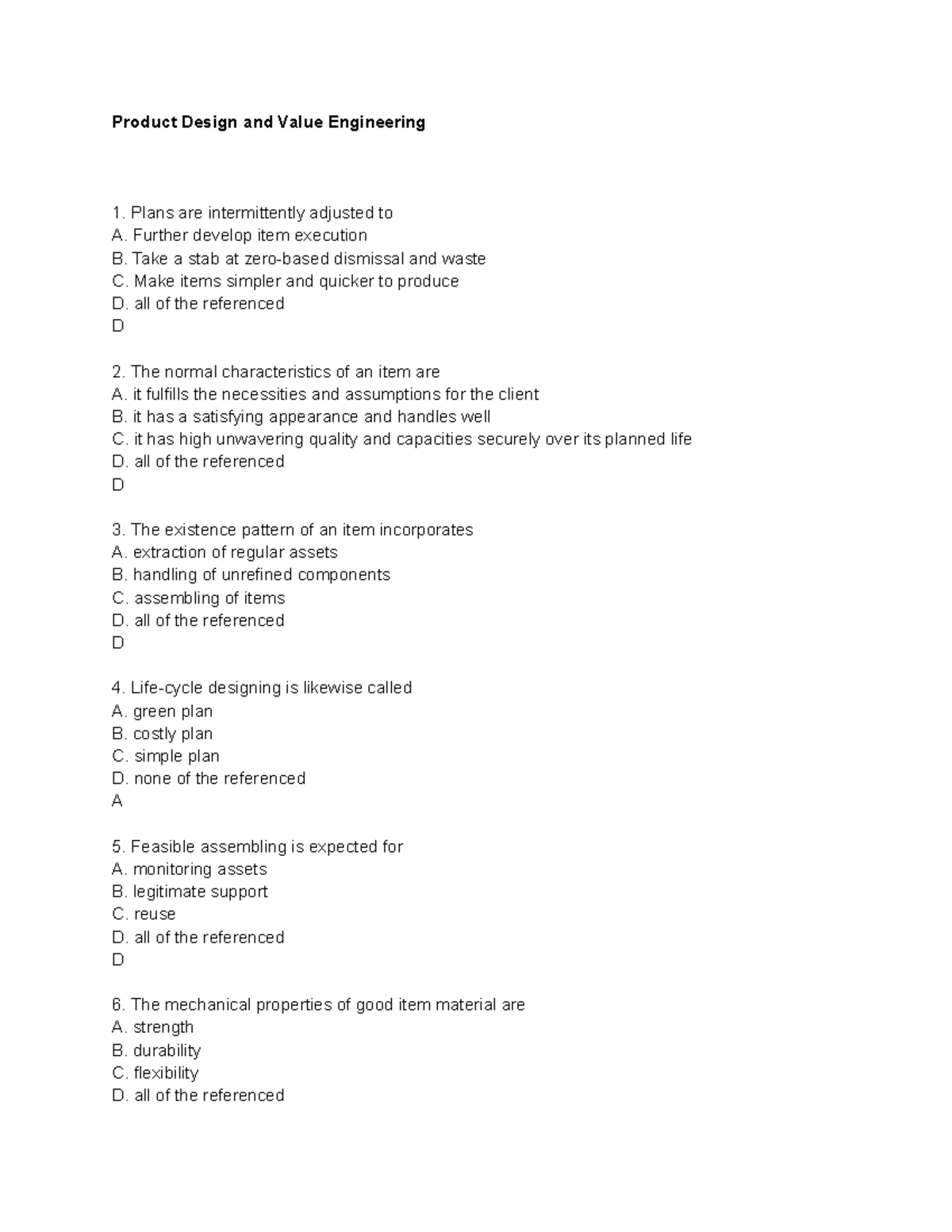 Chapter 7 Product Design and Value Engineering - Product Design and ...