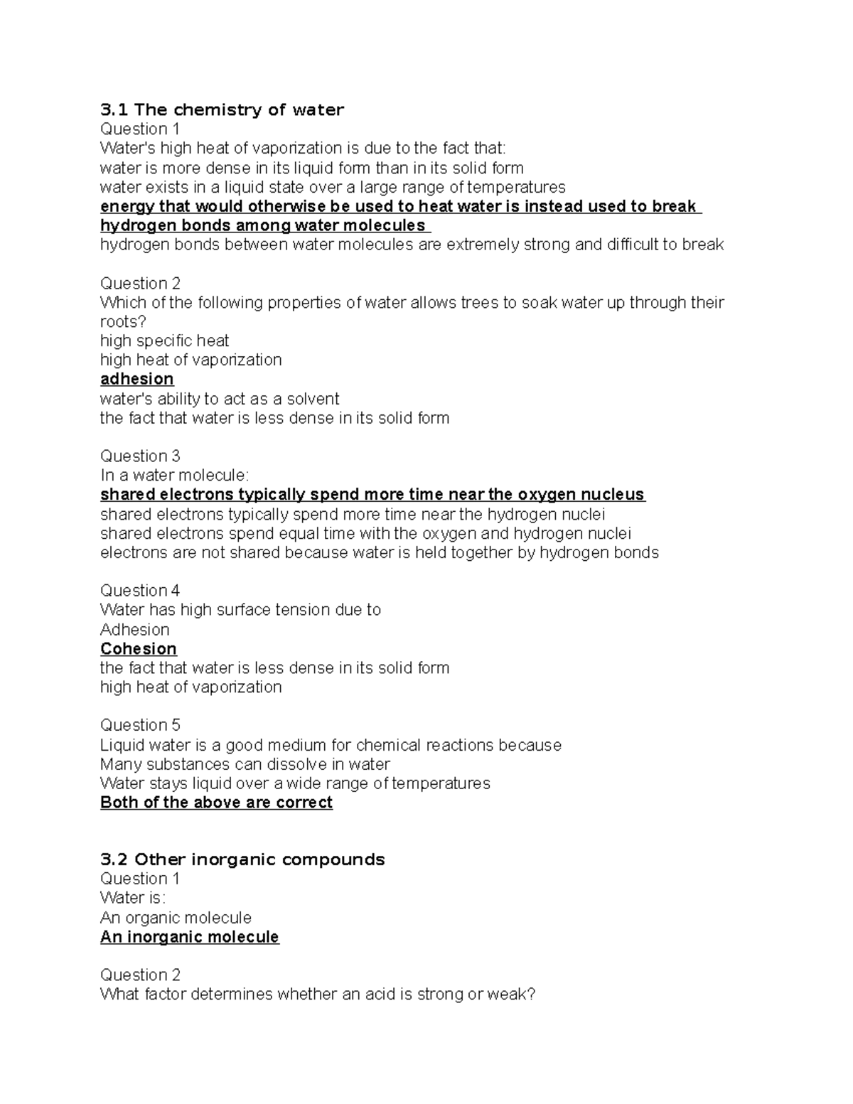 chapter-3-and-4-3-the-chemistry-of-water-question-1-water-s-high-heat