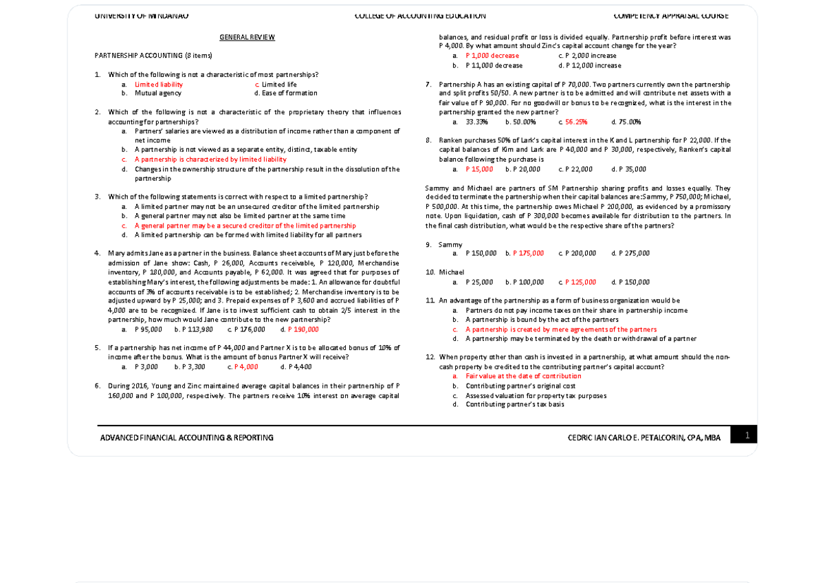 Advance-financial-accounting-and-reporting-reviewer - GENERAL REVIEW ...