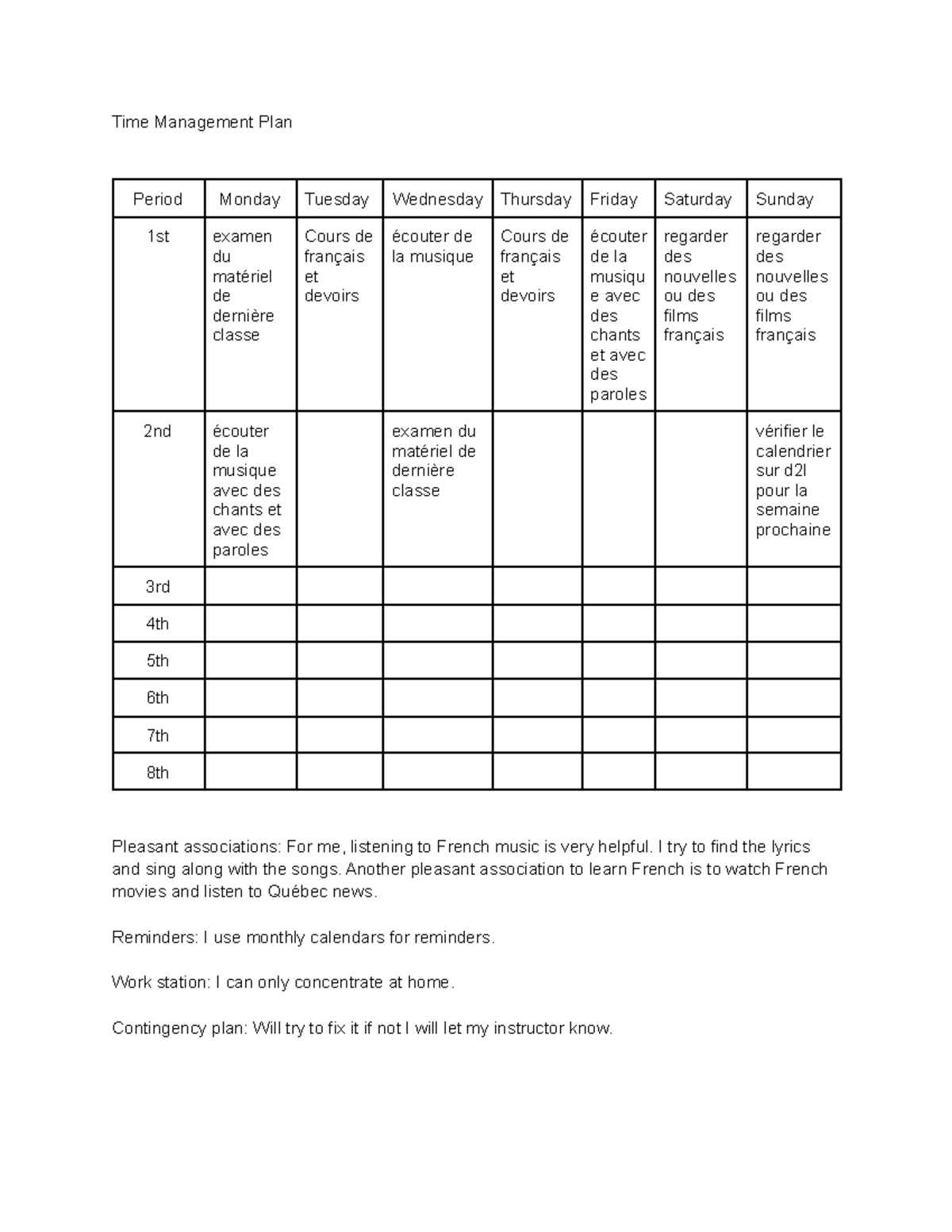 french-time-management-time-management-plan-period-monday-tuesday