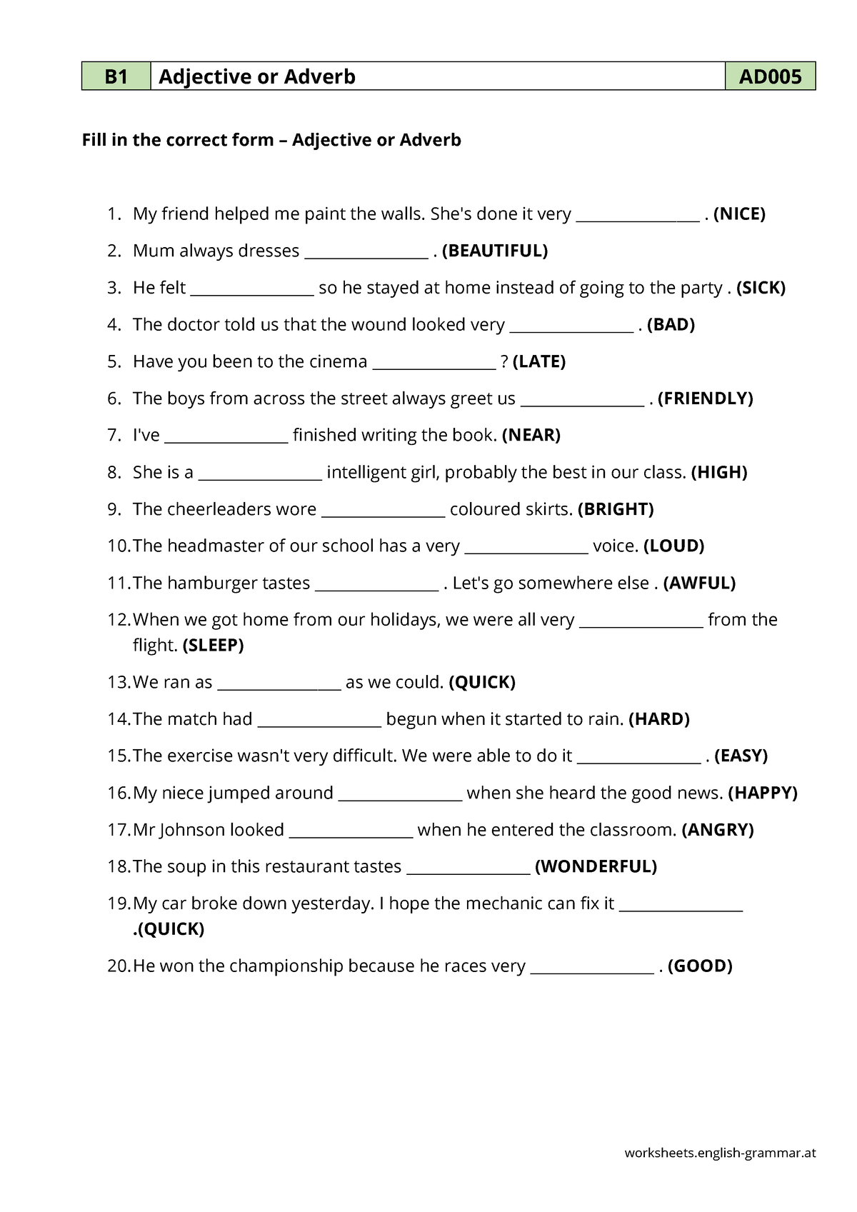 ad005-adjective-adverb-worksheets-english-grammar-b1-adjective-or