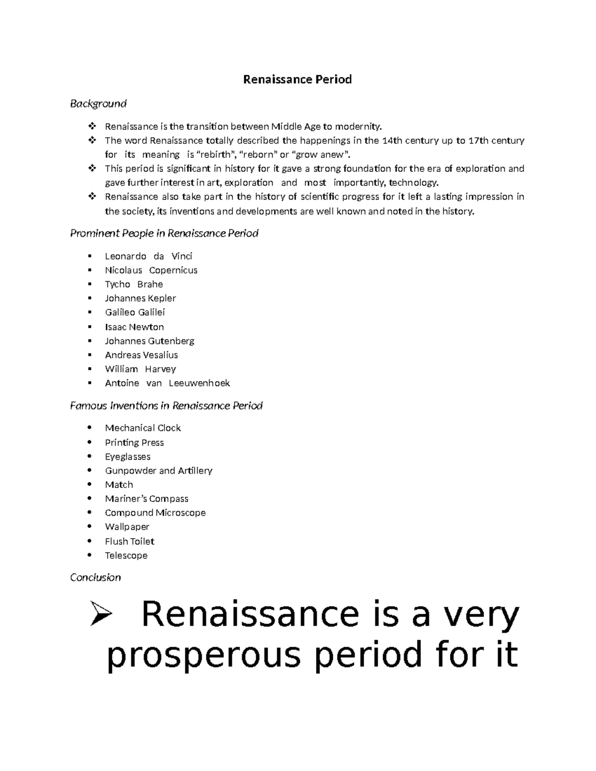 Science, technology, and society - Renaissance Period Background ...
