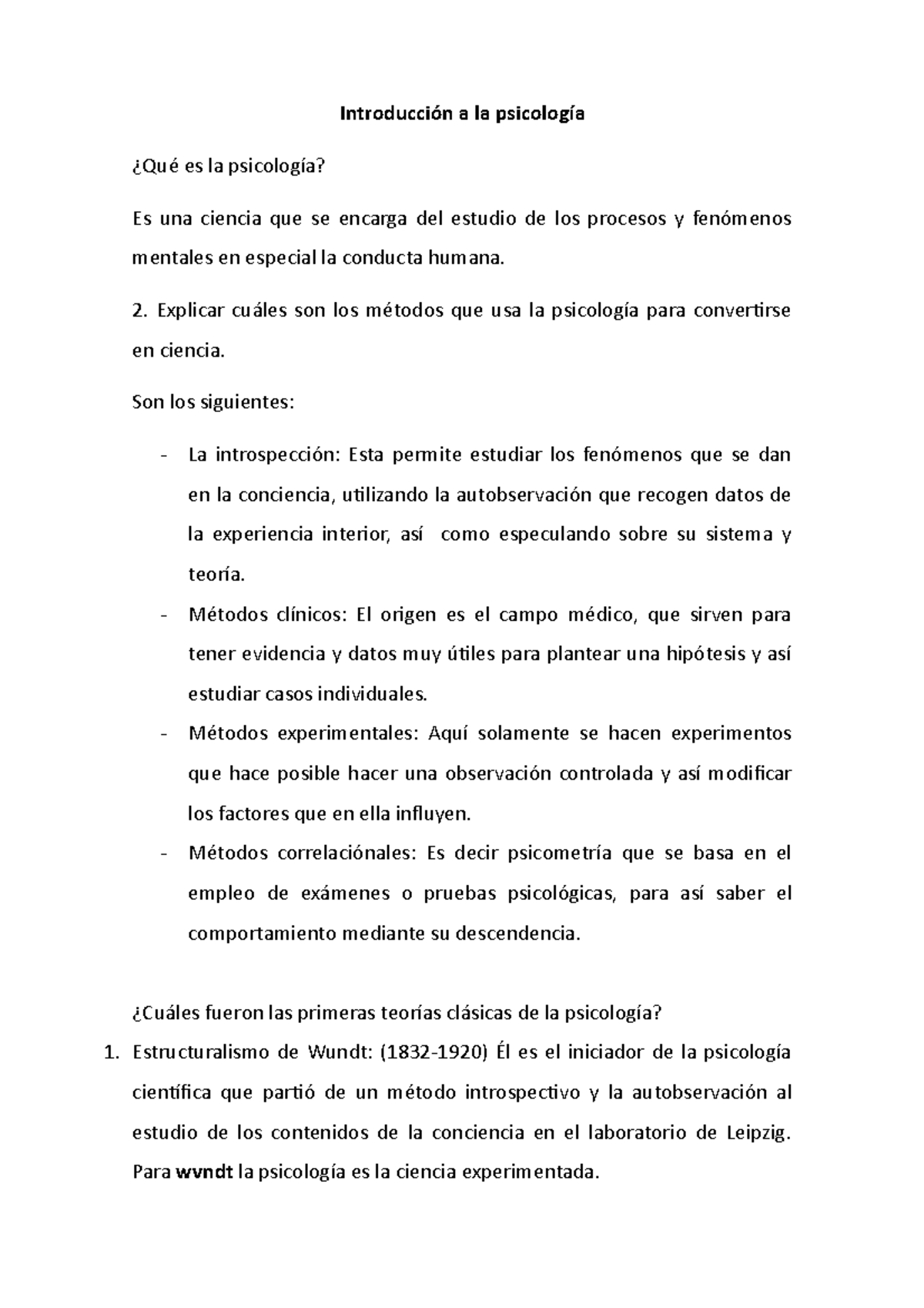 Introducción a la psicología Introducción a la psicología ¿Qué es la psicología? Es una Introducción a la psicología Introducción a la psicología ¿Qué es la psicología? Es una