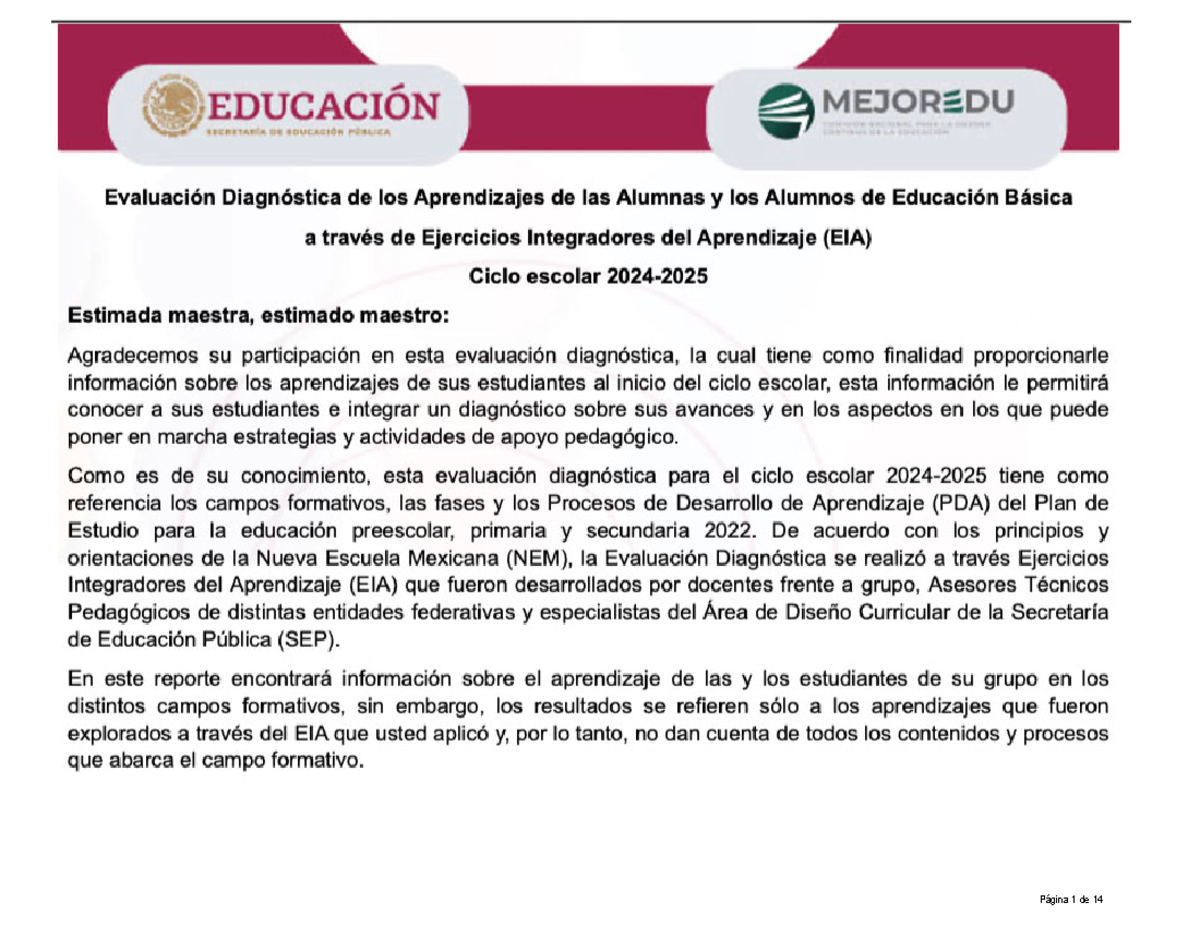 13PES0019X.1 - Mejoredu - MATUTINO CICLO ESCOLAR 2024 - 2025 13PES0019X ...