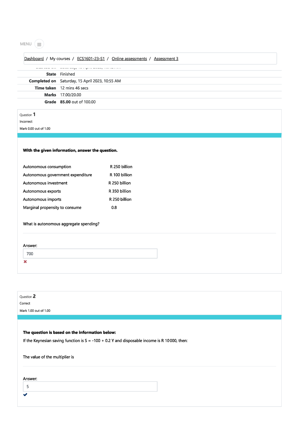 Assignment 3 - ECS1601 - Studocu