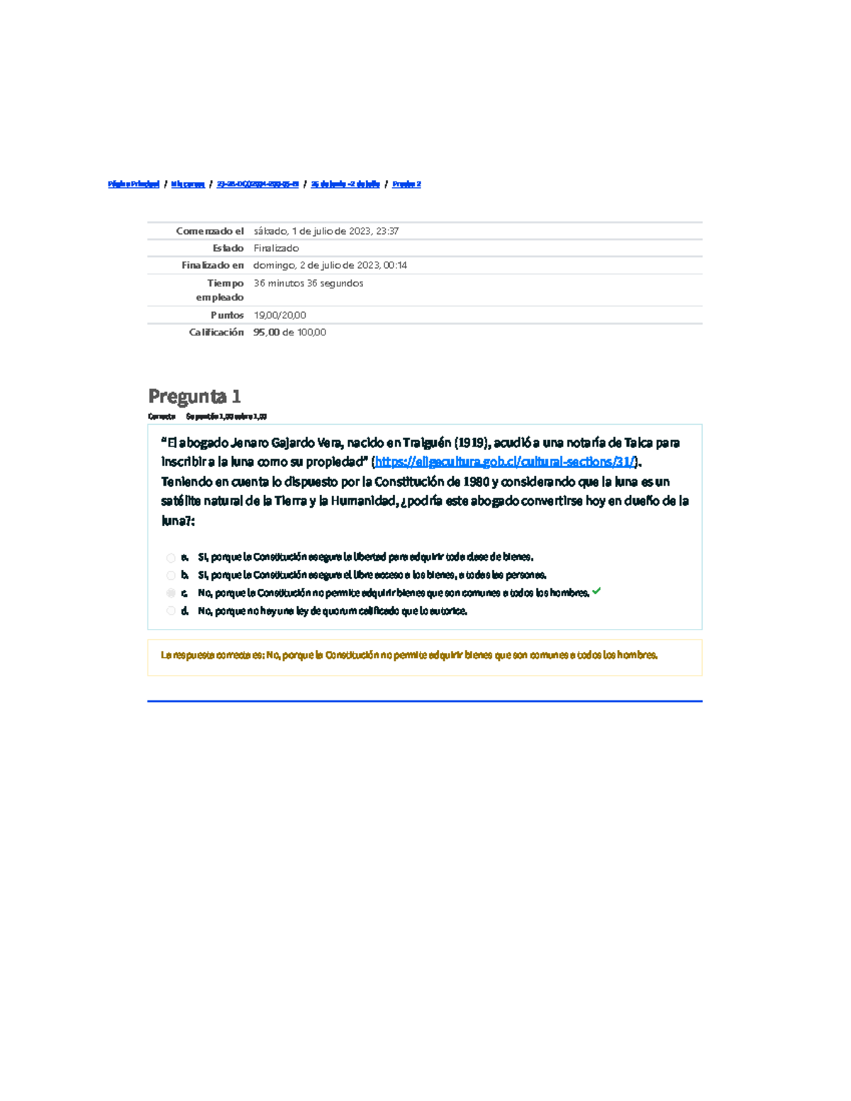 Prueba 2 Derecho Constitucional - Página Principal / Mis cursos / 23-2B ...