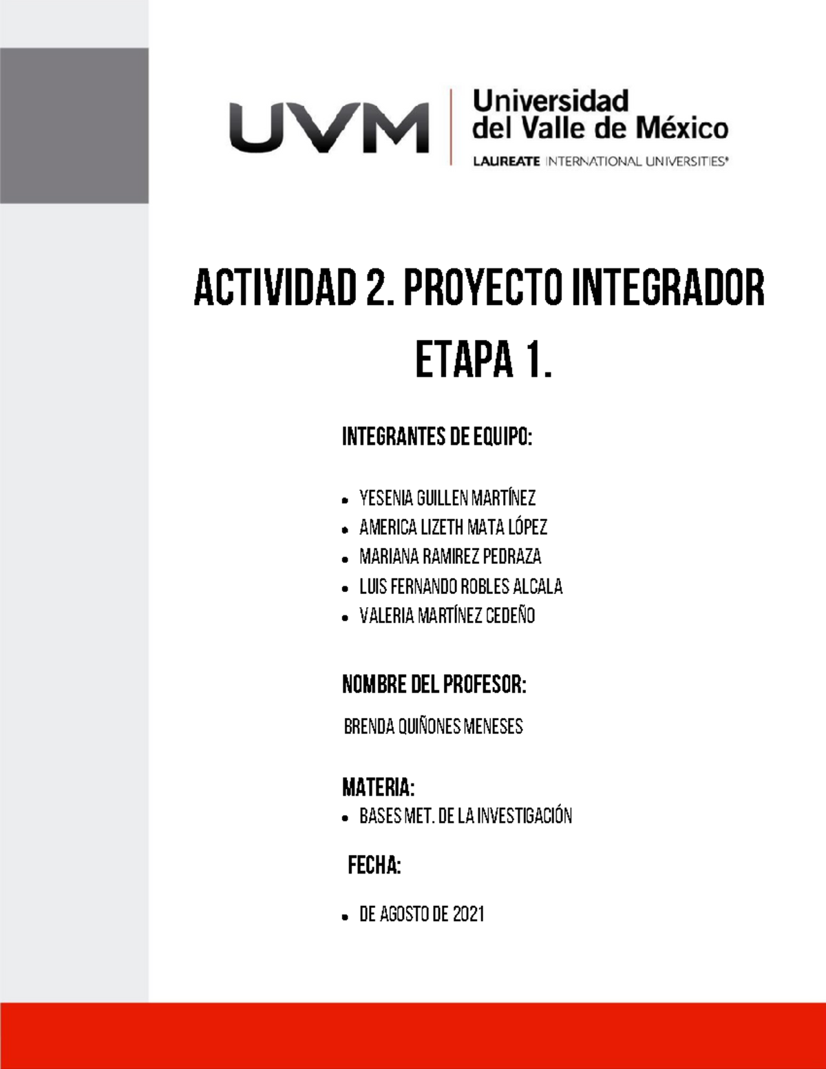 Actividad Proyecto Integrador Etapa Actividad Proyecto Integrador Etapa ...