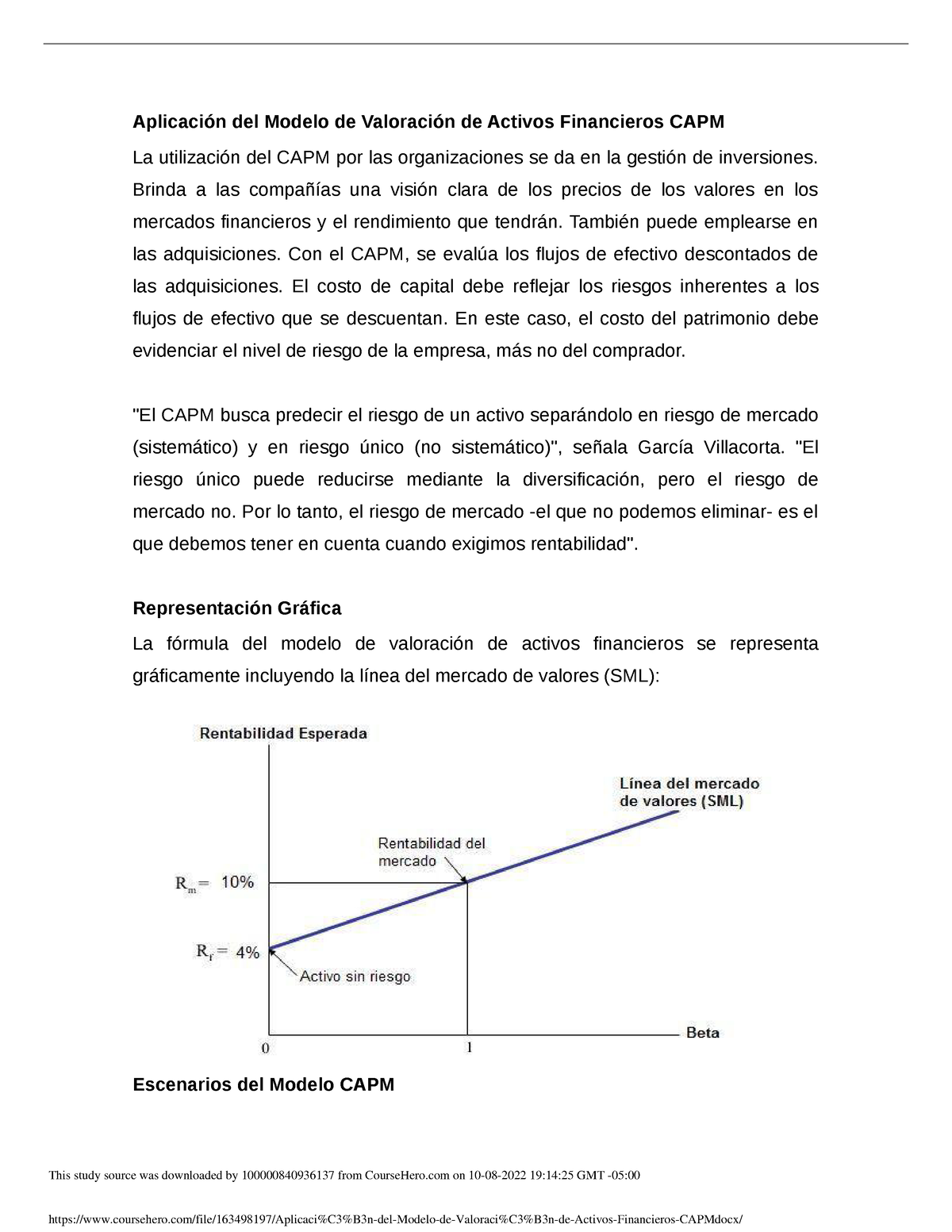 Aplicaci N Del Modelo De Valoraci N De Activos Financieros CAPM ...