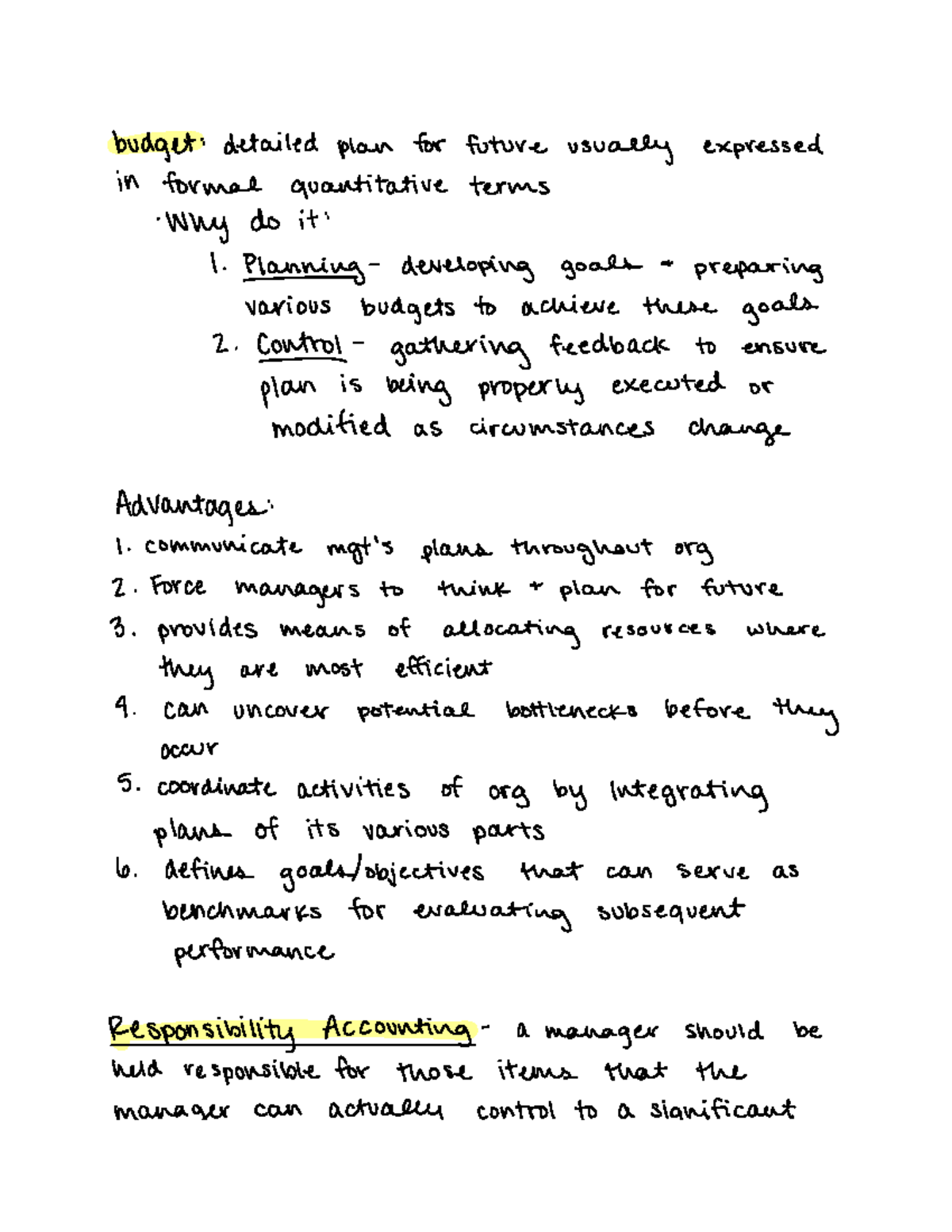 ACC202 Chapter 8 - Master Budgeting - budget detailed plan for future ...