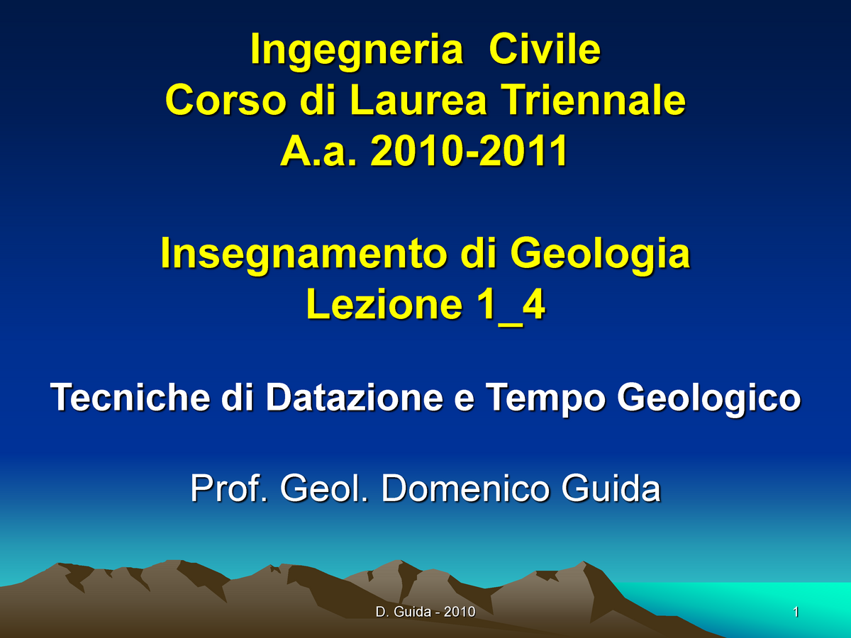 Metodi di datazione in geologia