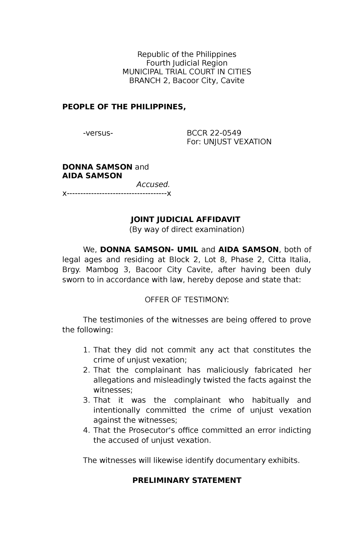 ja-mtcc-bacoor-judicial-affidavit-republic-of-the-philippines