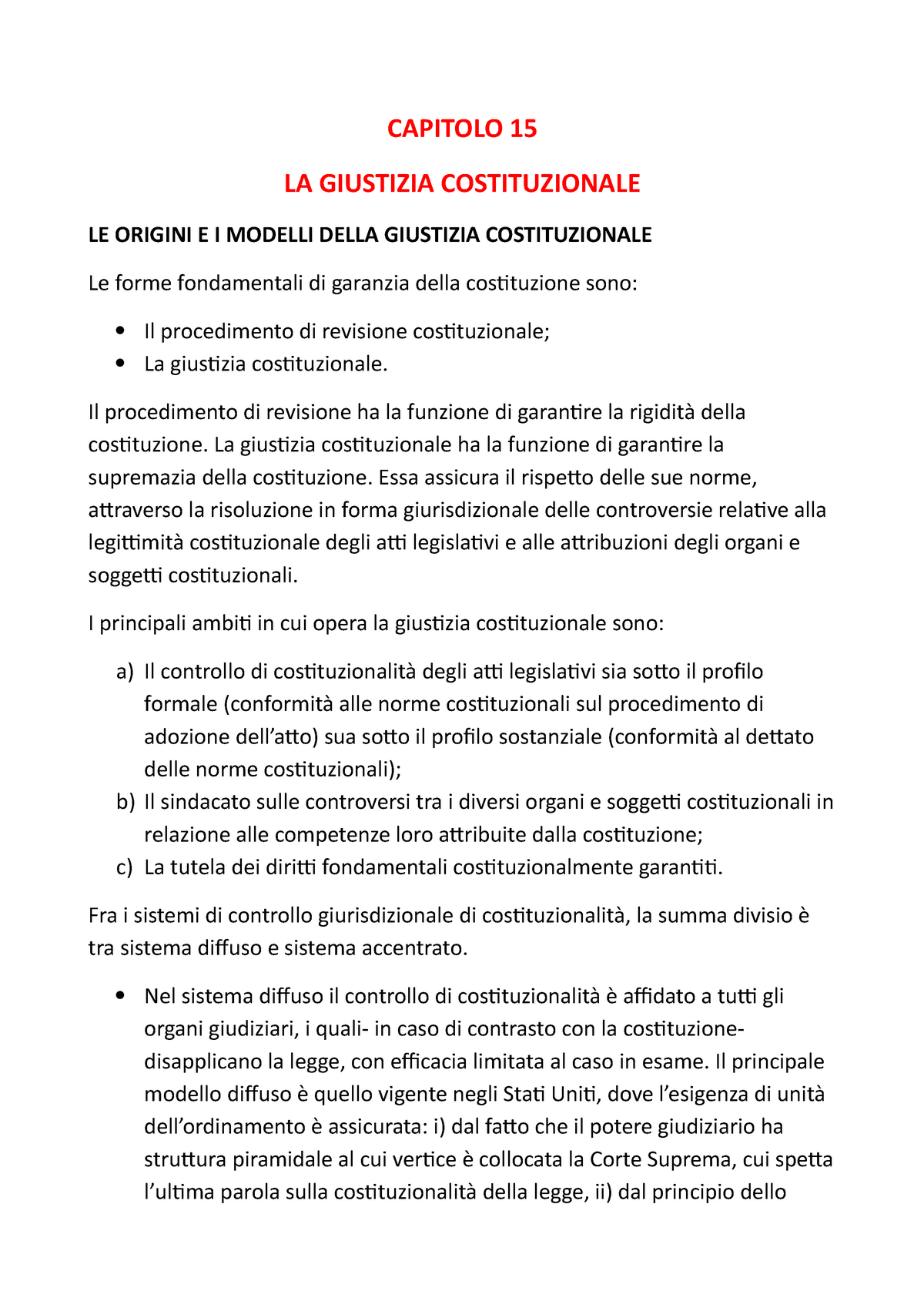 Cap15 La Giustizia Costituzionale Capitolo 15 La Giustizia Costituzionale Le Origini E I 