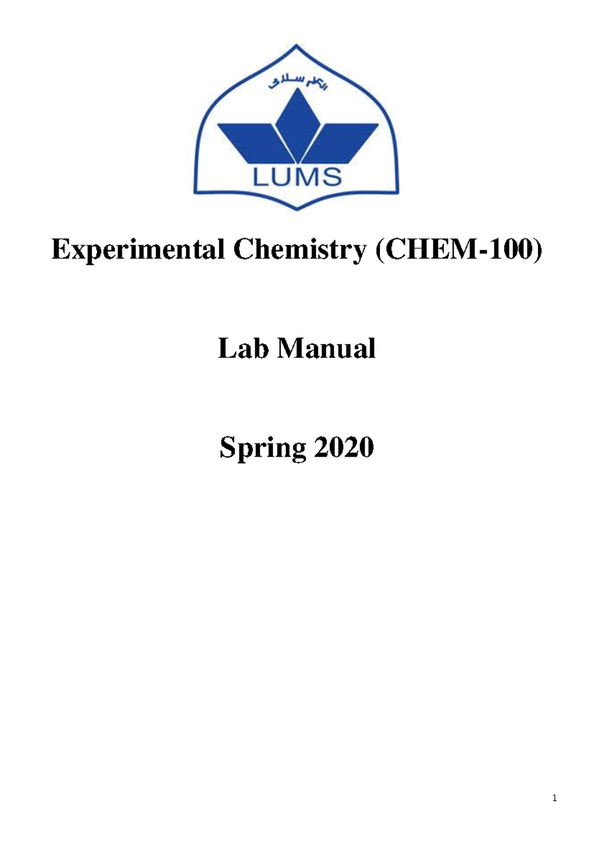 Experimental+Chemistry+Lab+Manual+2020 Experimental Chemistry (CHEM