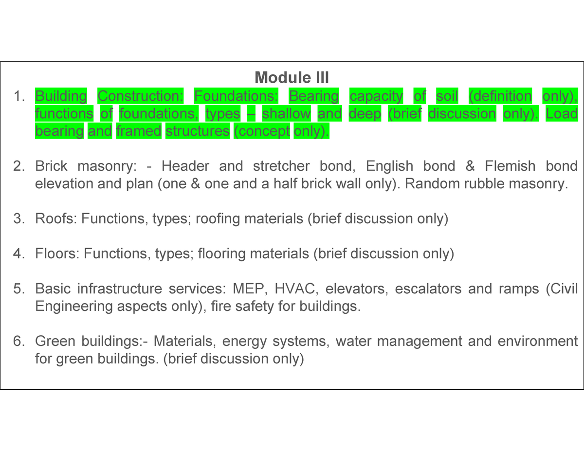 Foundation - Engineering Civil Workbook Question And Answer - Module ...