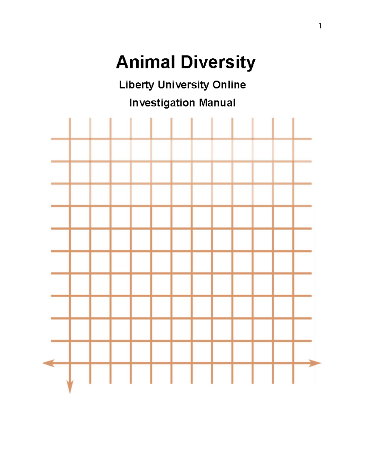 Animal Diversity Liberty University Online Investigation Manual - Their ...