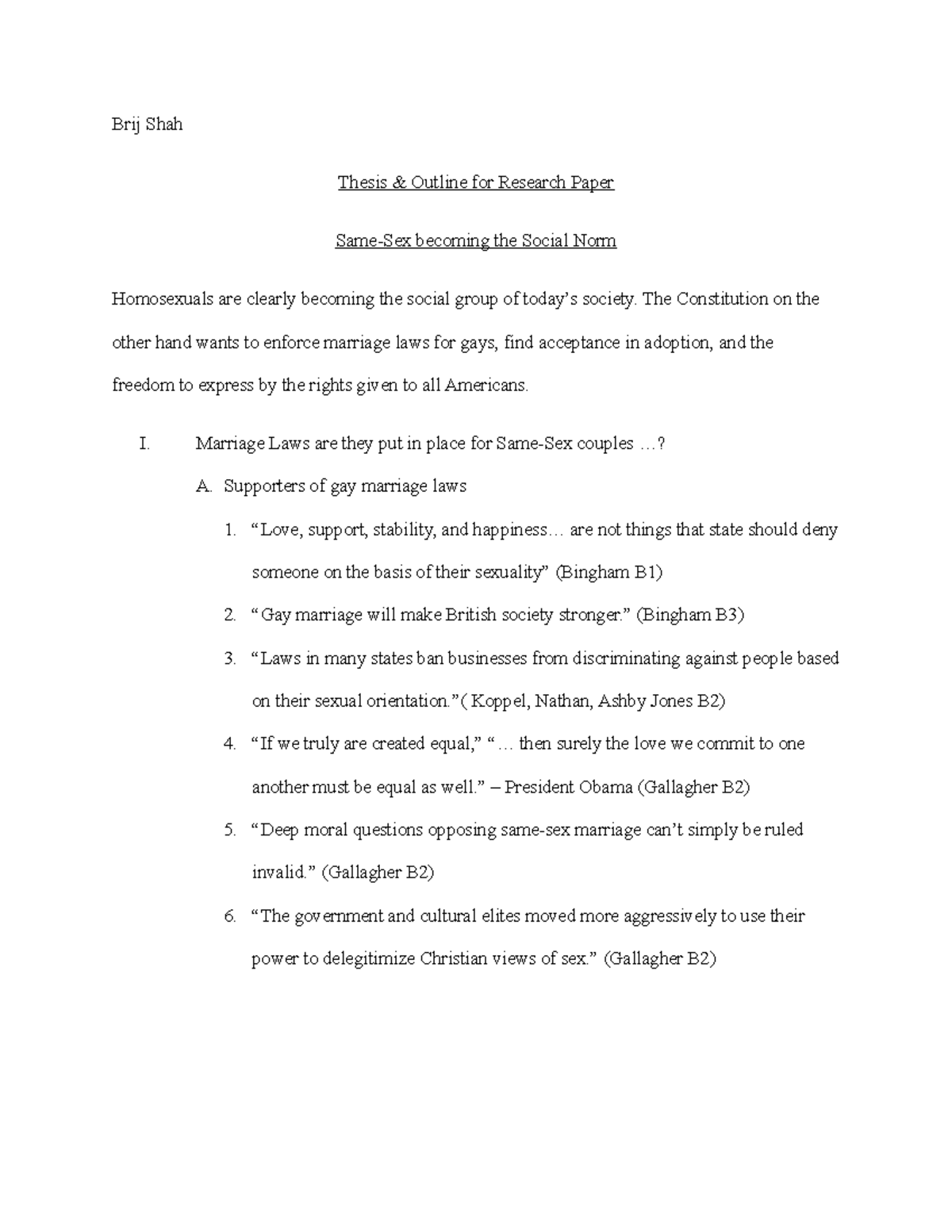 Thesis And Outline For Research Paper Brij Shah Thesis And Outline For Research Paper Same Sex 