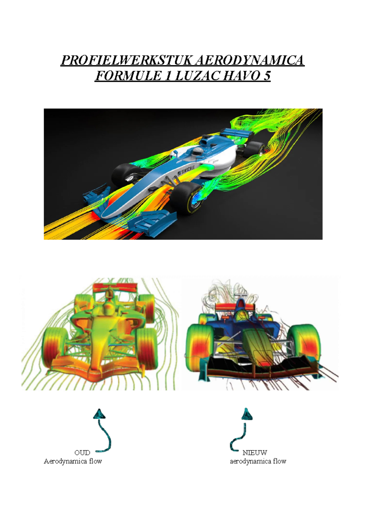 Profielwerkstuk Luzac Havo Profielwerkstuk Aerodynamica Formule