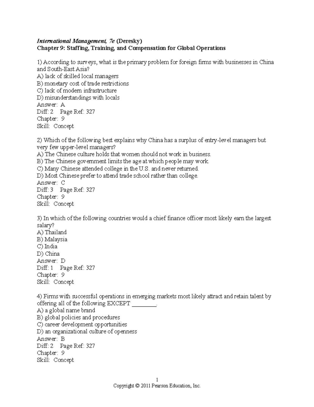 Chapter+09 - Cross Culture Management test bank - International ...