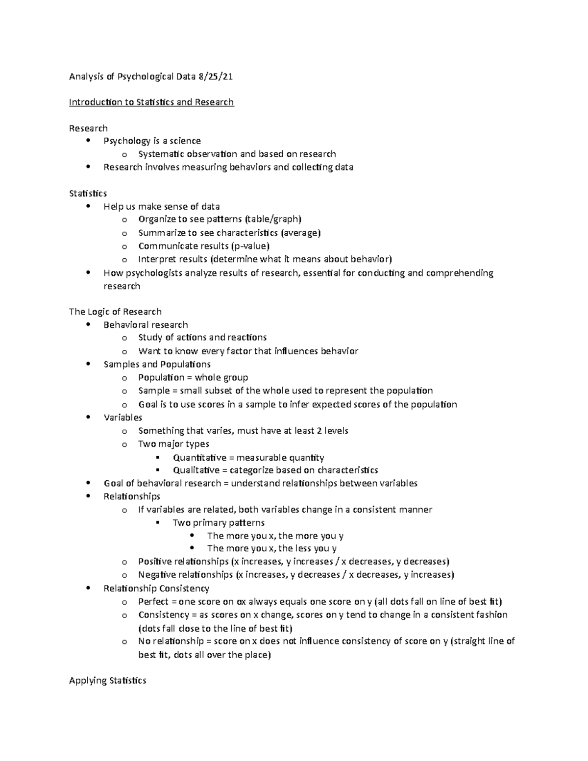 APD Introduction to Statistics and Research - Analysis of Psychological ...