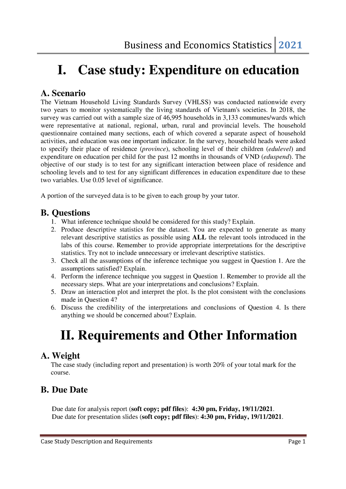 case study oxford requirements