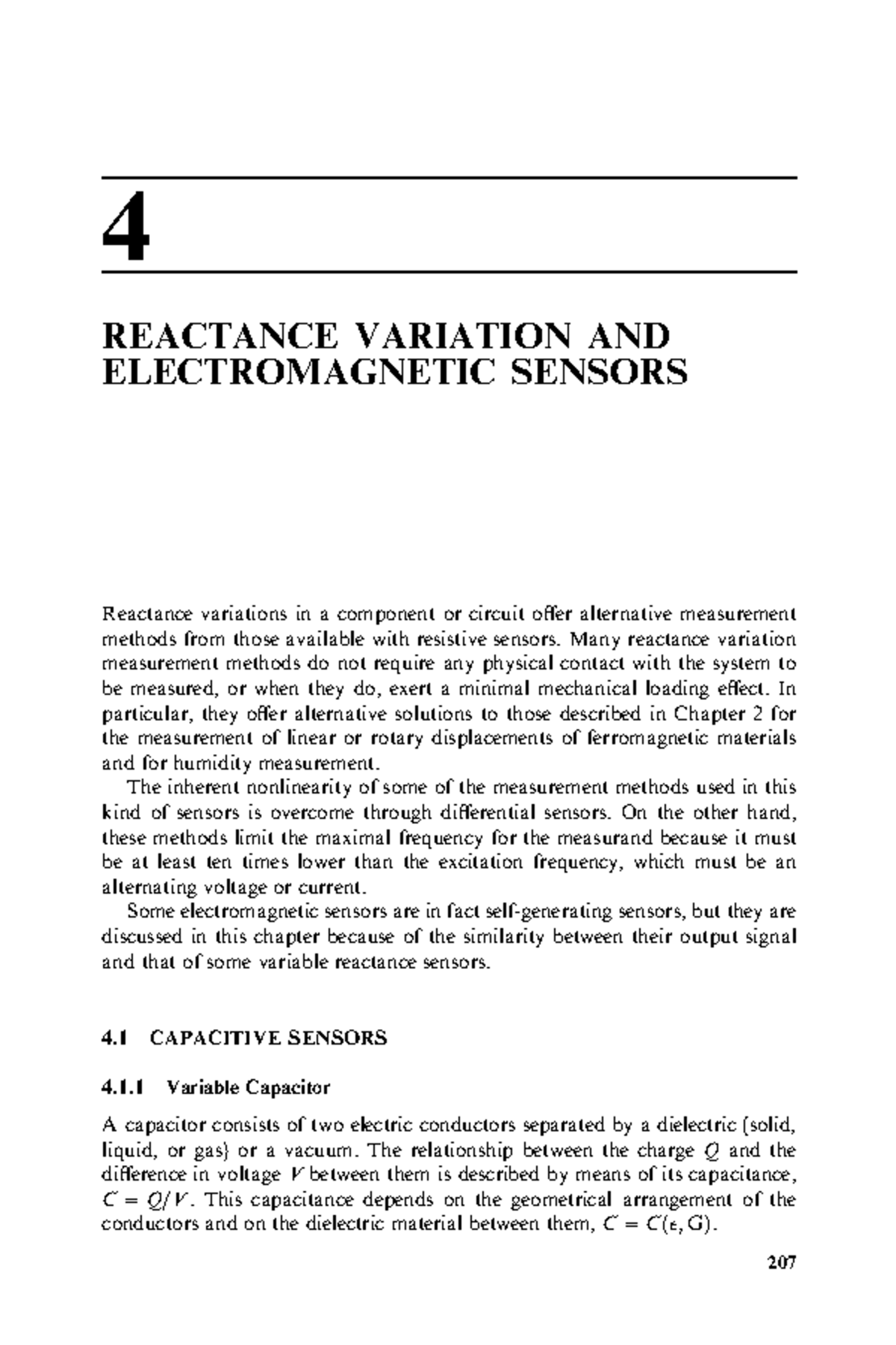 Sensor and Signaling Conditionaling Part4 4 REACTANCE VARIATION AND