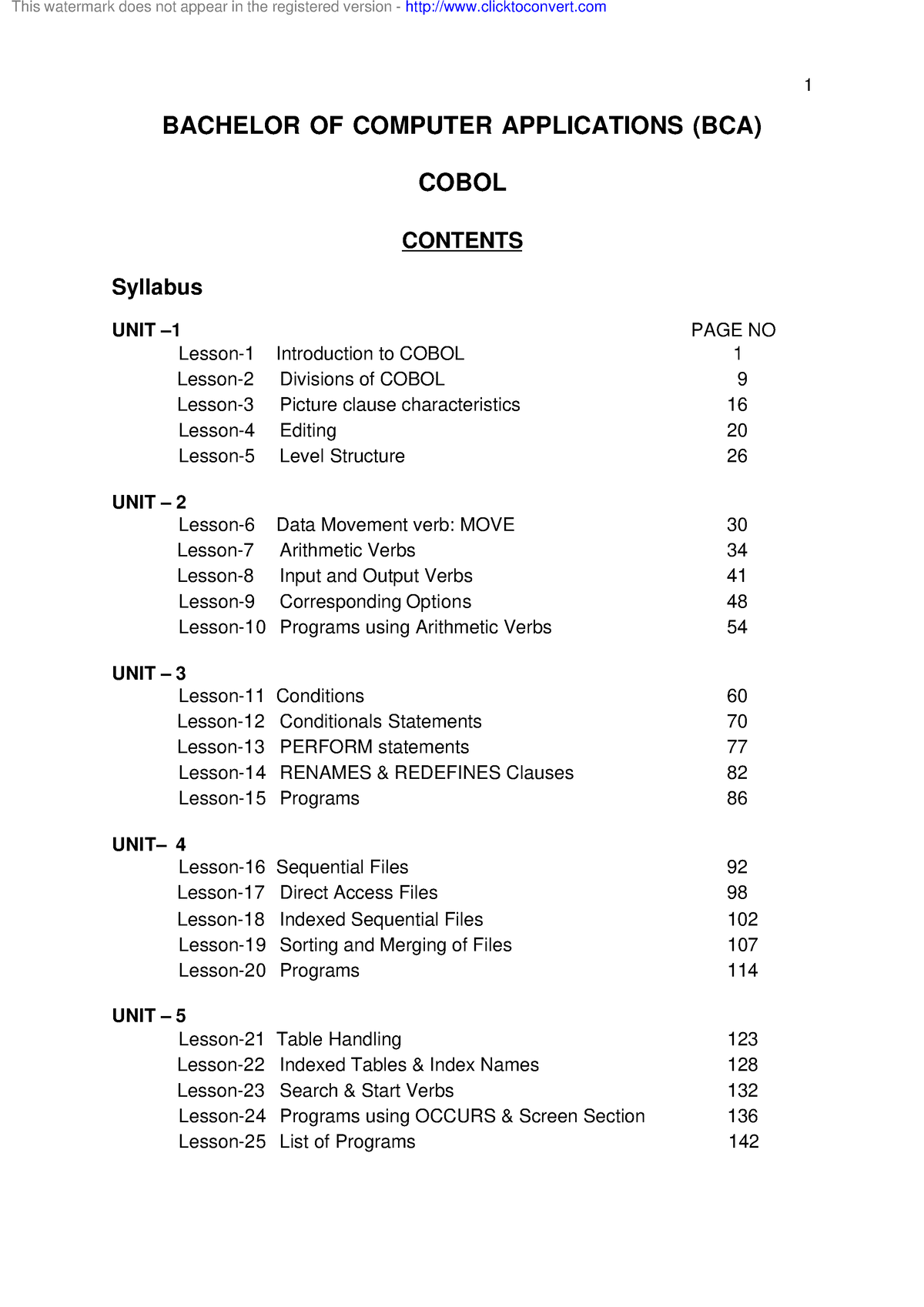 Bachelor OF Computer Applications (BCA) Cobol ( PDFDrive ) - BACHELOR ...