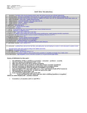 Microeconomics Lesson 2 Activity 2 - Studocu