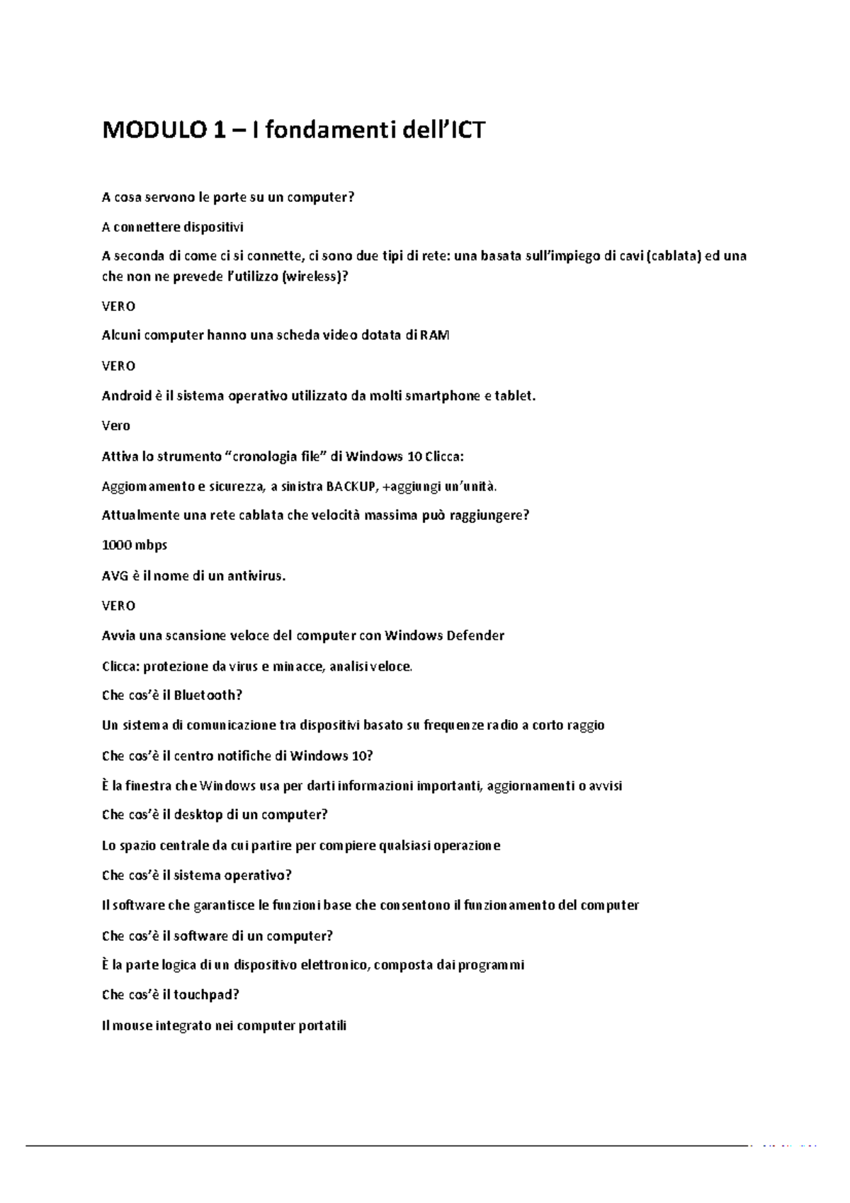 1-risposte-eipass-modulo-1 Compress - MODULO 1 – I Fondamenti Dell’ICT ...