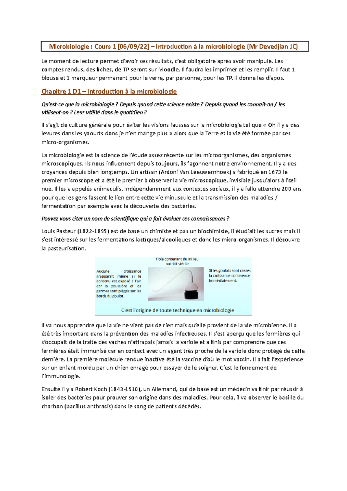 Microbiologie Chap Microbiologie Cours