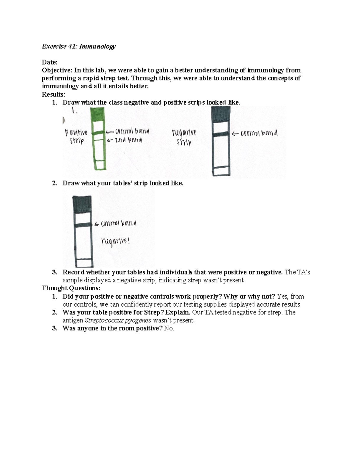 Exercise 41 Dr. Randall Mark Jeter Exercise 41 Immunology Date
