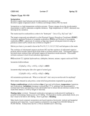 CEEN 302 Lecture 22 - CEEN 302 Lecture 22 Spring ‘ Solid Wastes Book ...