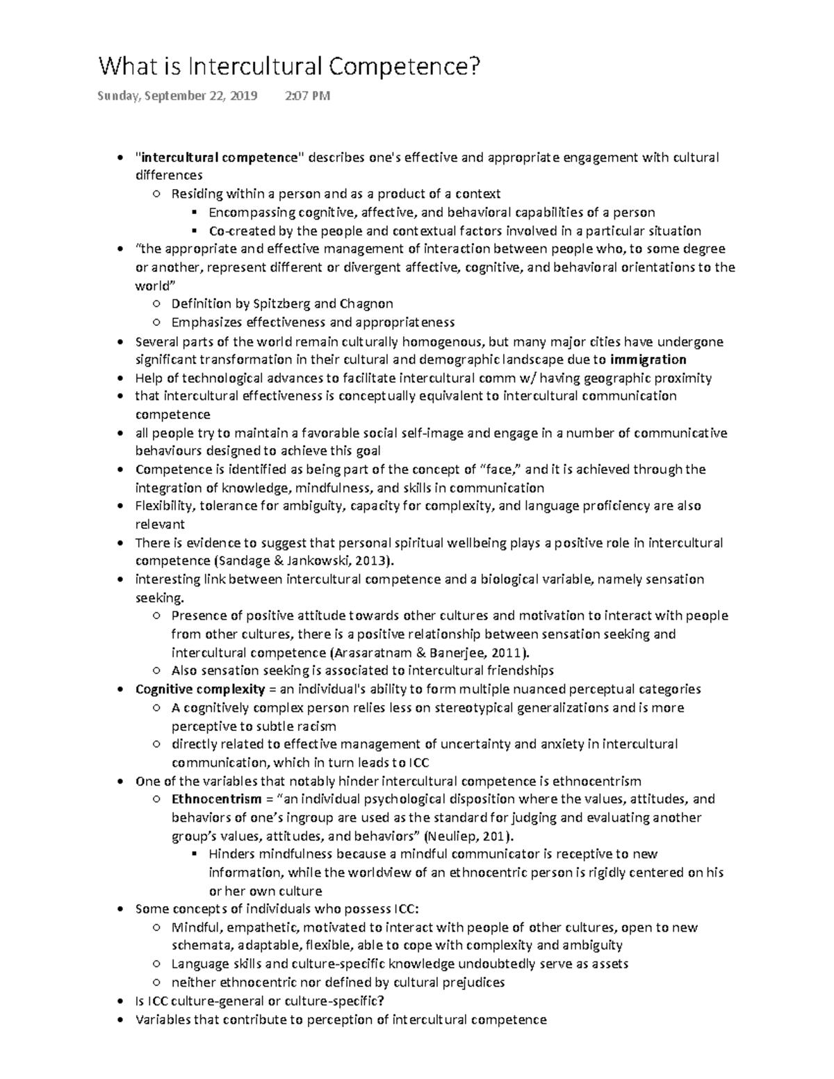 What is intercultural competence - - Studocu