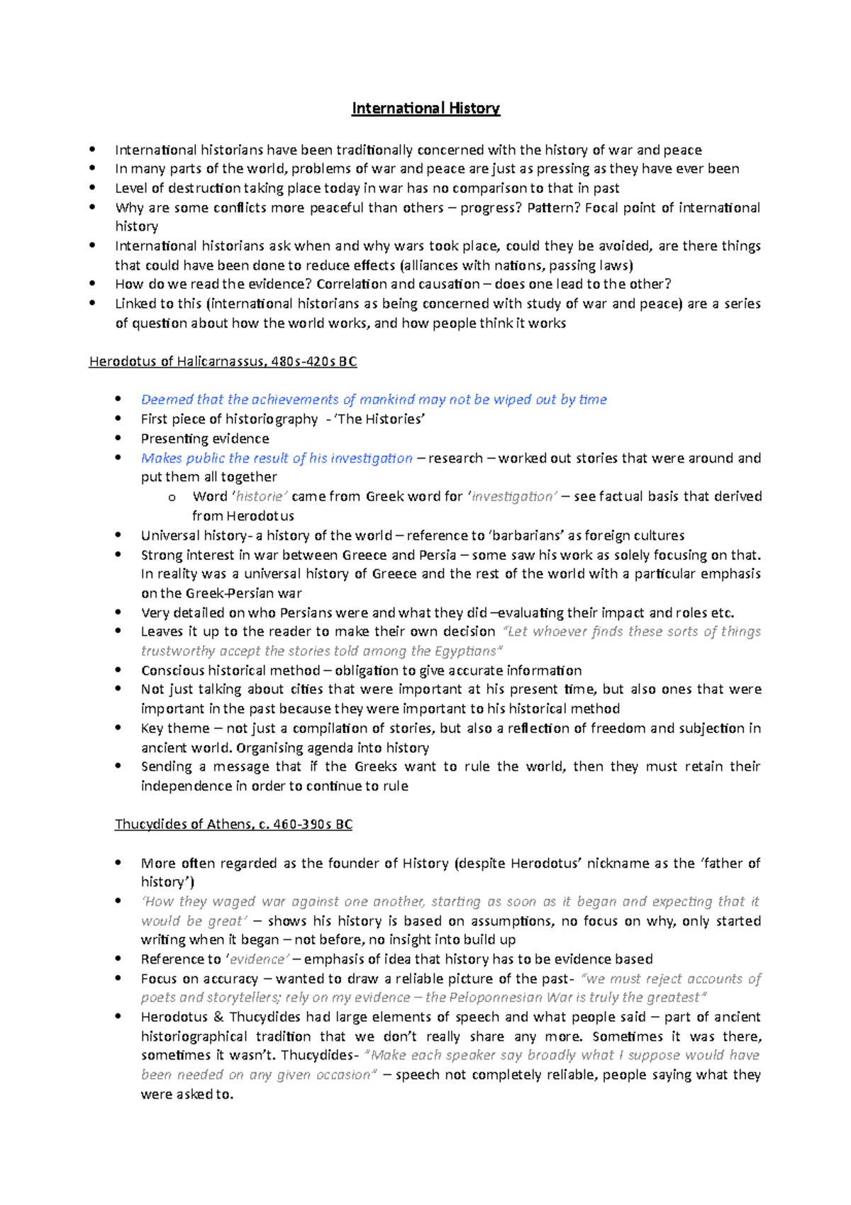 International History Revision International History International