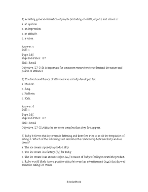 Mark 305 ch 1, 2, 3 review - Chapter 1 Consumer behaviour = study of ...