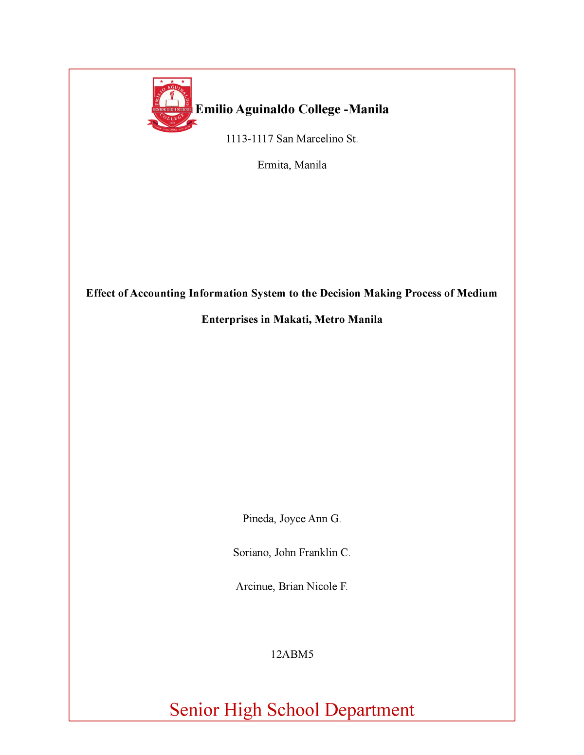 accounting information system thesis in the philippines