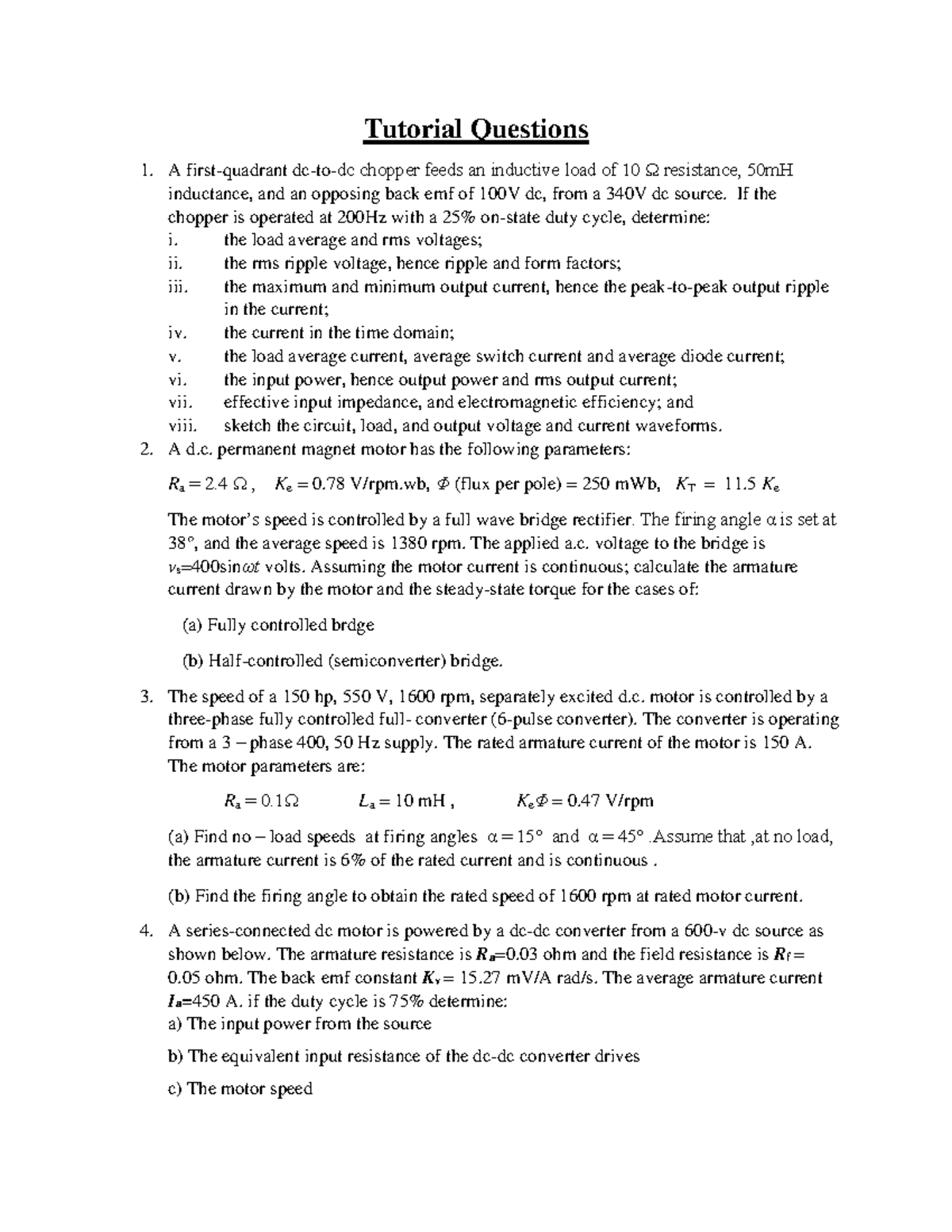 Tutorial - short and to the point notes - Tutorial Questions A first ...