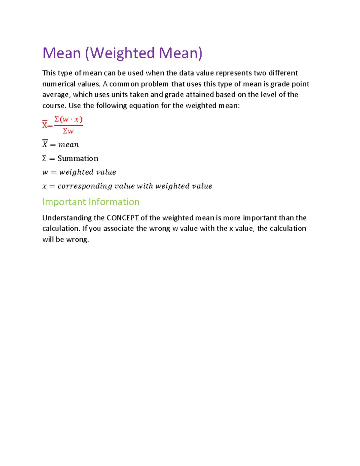 mean-weighted-mean-this-summary-shows-how-to-find-the-mean-from-a