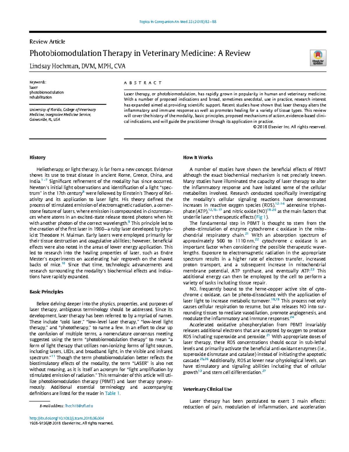 1 s2 Asdas Review Article Photobiomodulation Therapy In Veterinary