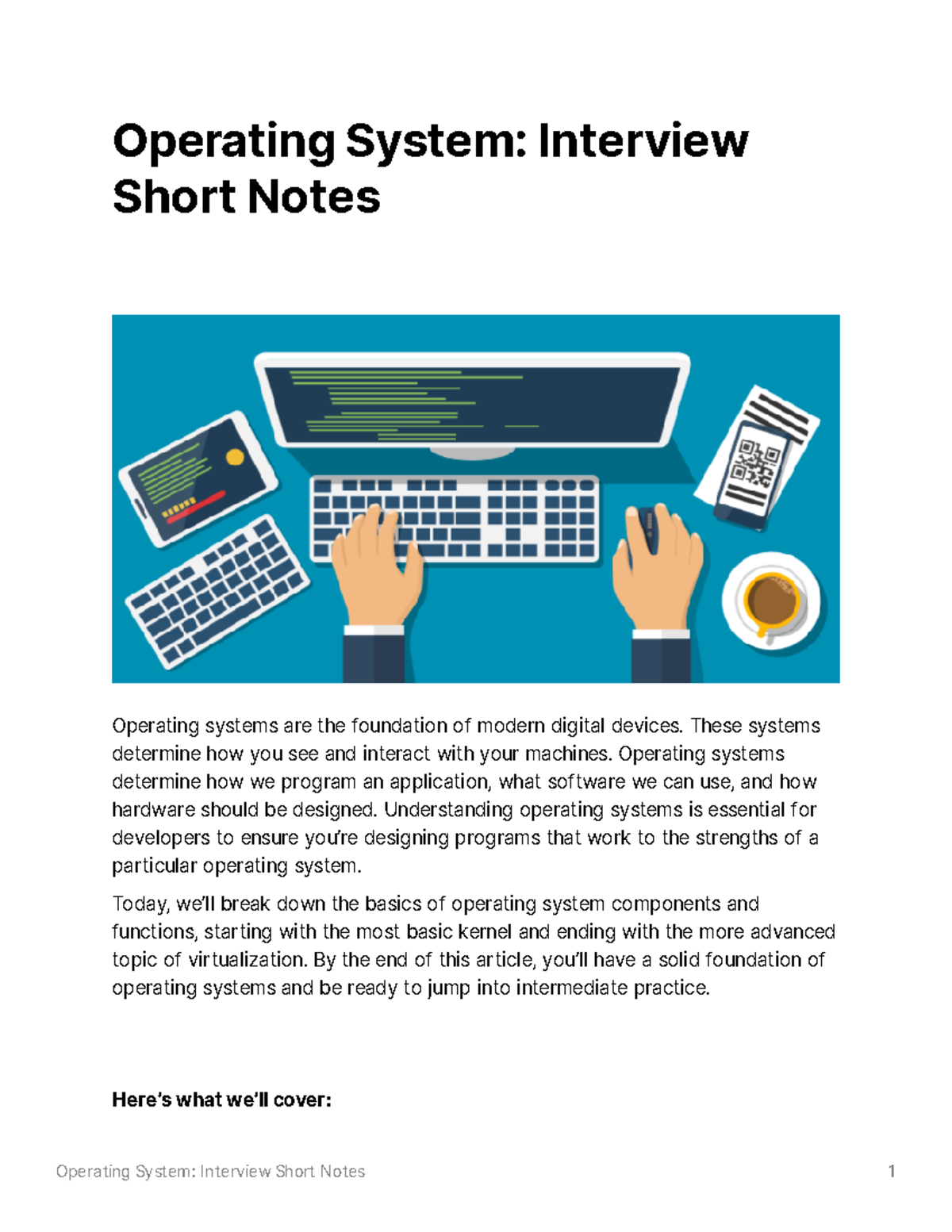 Operating System Interview Short Notes-1 - Operating System: Interview ...
