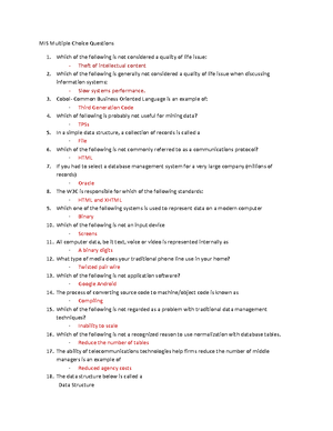 Mgmt 2006 module 7 - MIS Notes - MGMT 2006 – Management Information ...