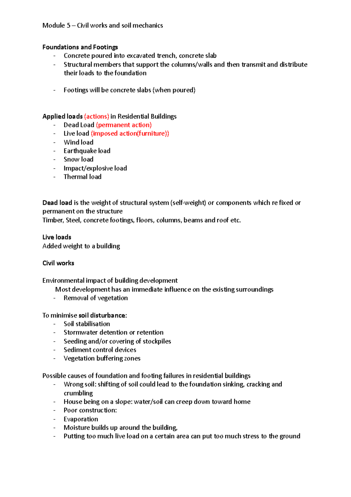 Module 5 - Civil works and soil mechanics - Module 5 – Civil works and ...