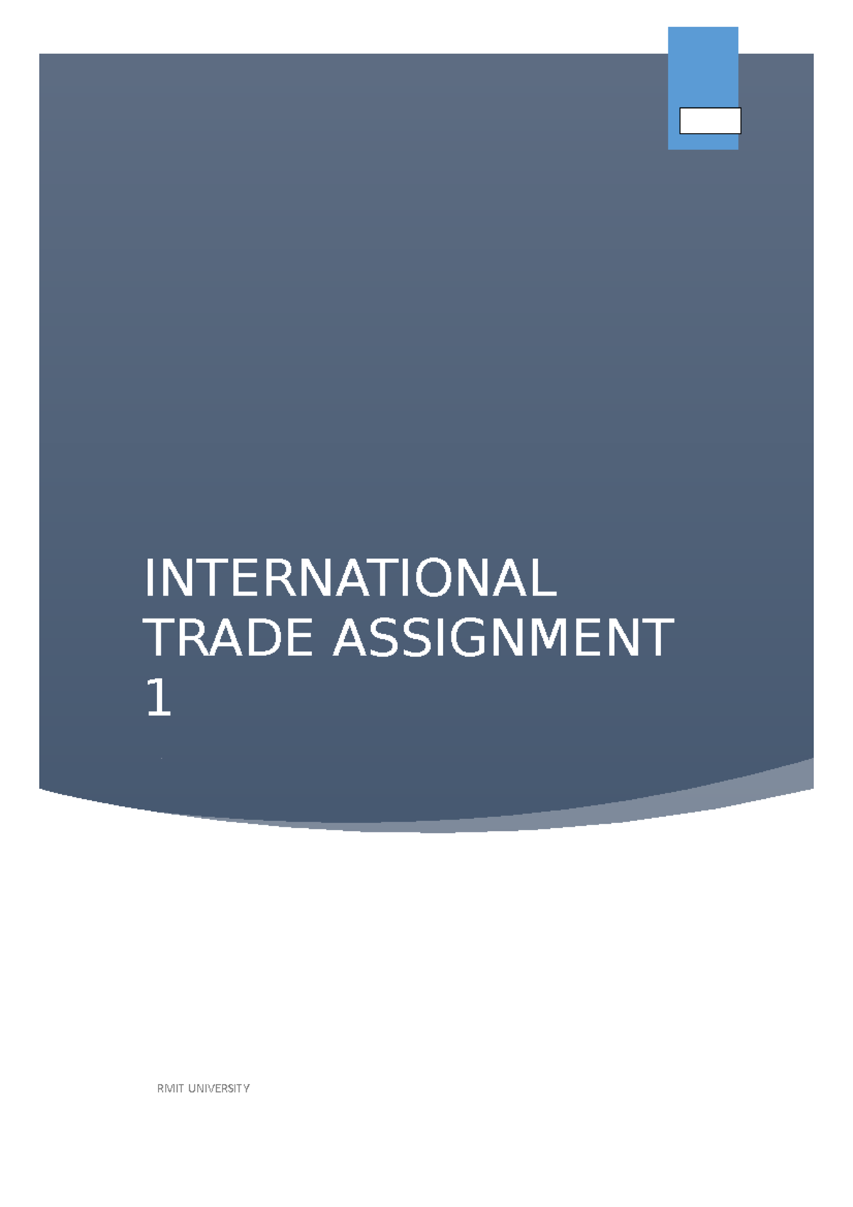 international trade assignment 1