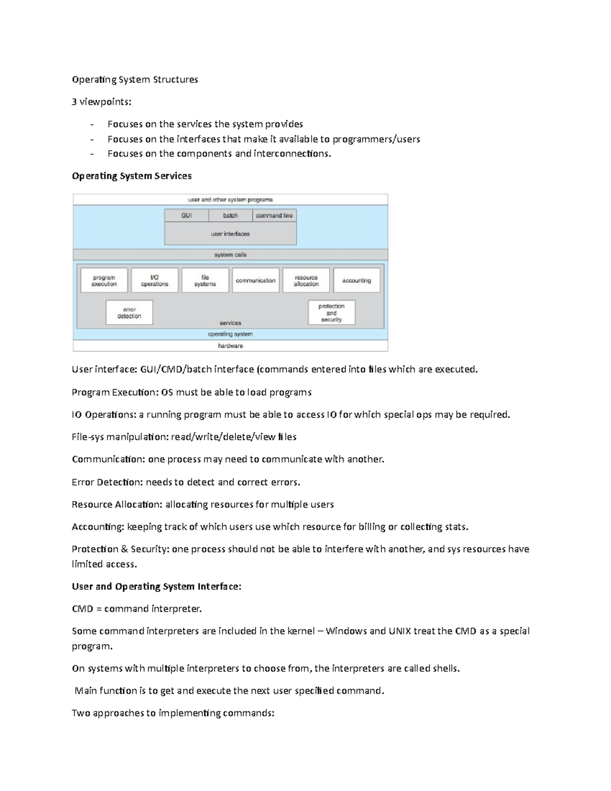 Unit 1 B - Lecture 1 (part 2) - Operating System Structures 3 ...