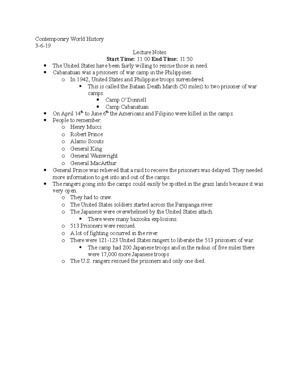 Contemporary World History 3 6 19 Contemporary World History 3 6 Lecture Notes Start Time 11 Contemporary World History 3 6 19 Contemporary World History 3 6 Lecture Notes Start Time 11