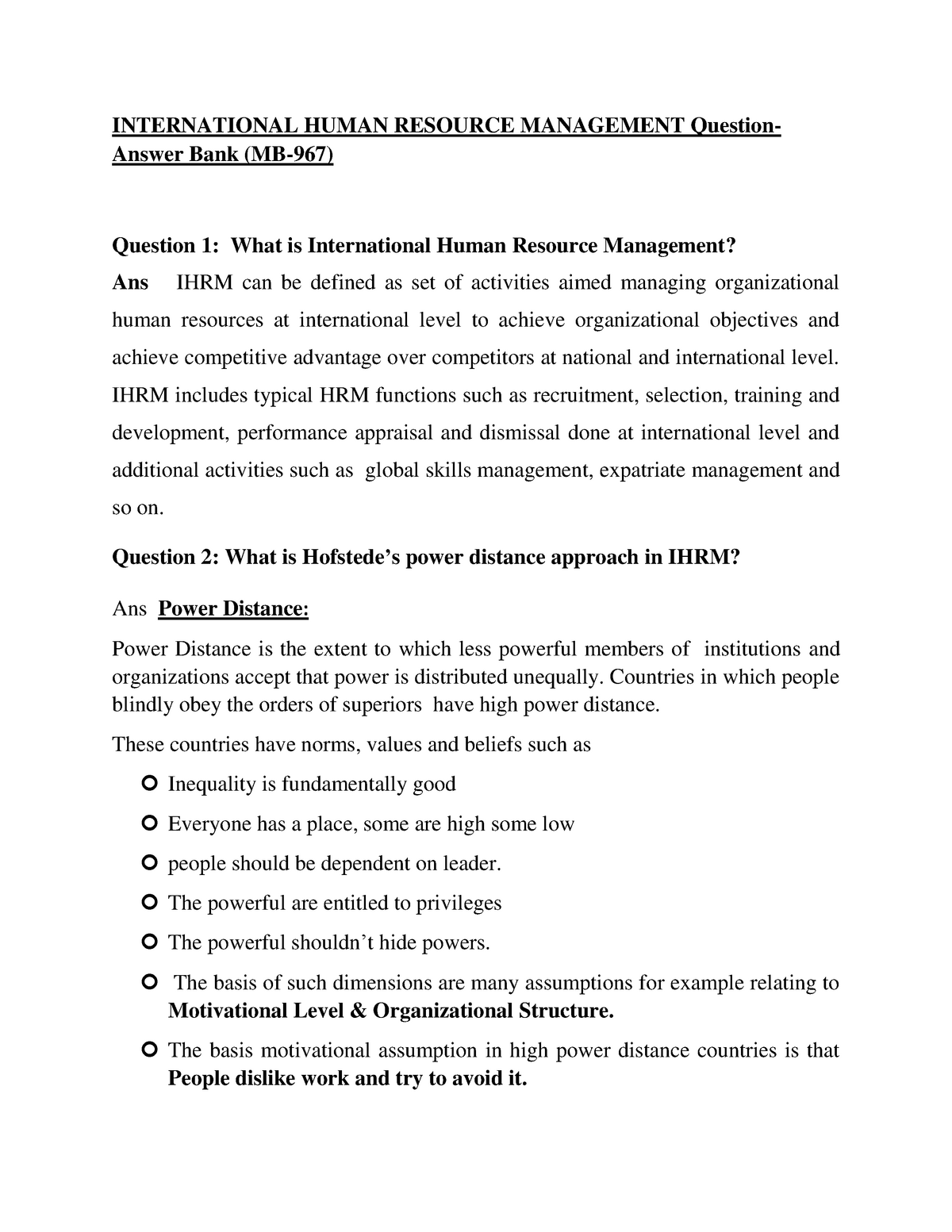 Strategic Human Resource Management Exam Questions – A Guide to Success