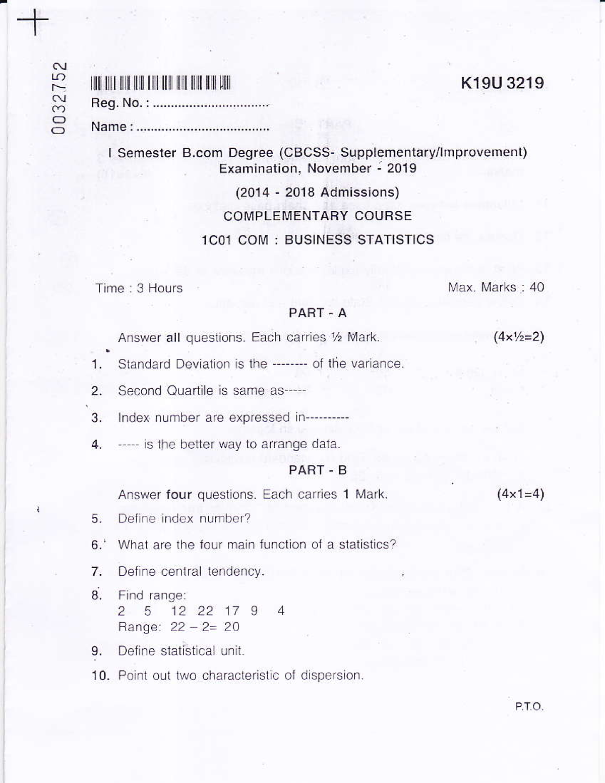 phd statistics question paper