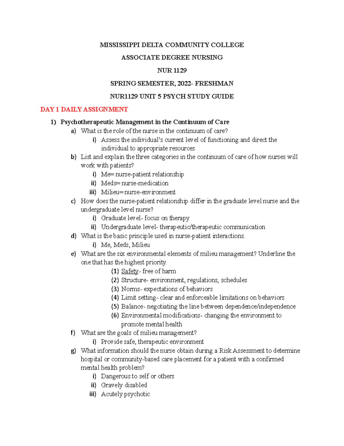 Day 1 daily assignment - study notes - 890 - Studocu